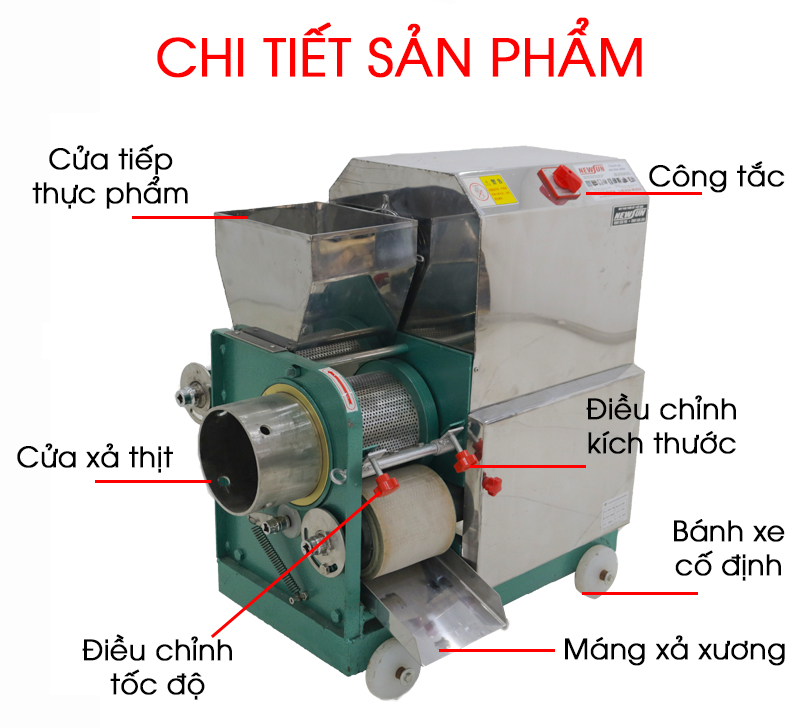 máy tách xương cá sản lượng 200kg/h bnt machinery